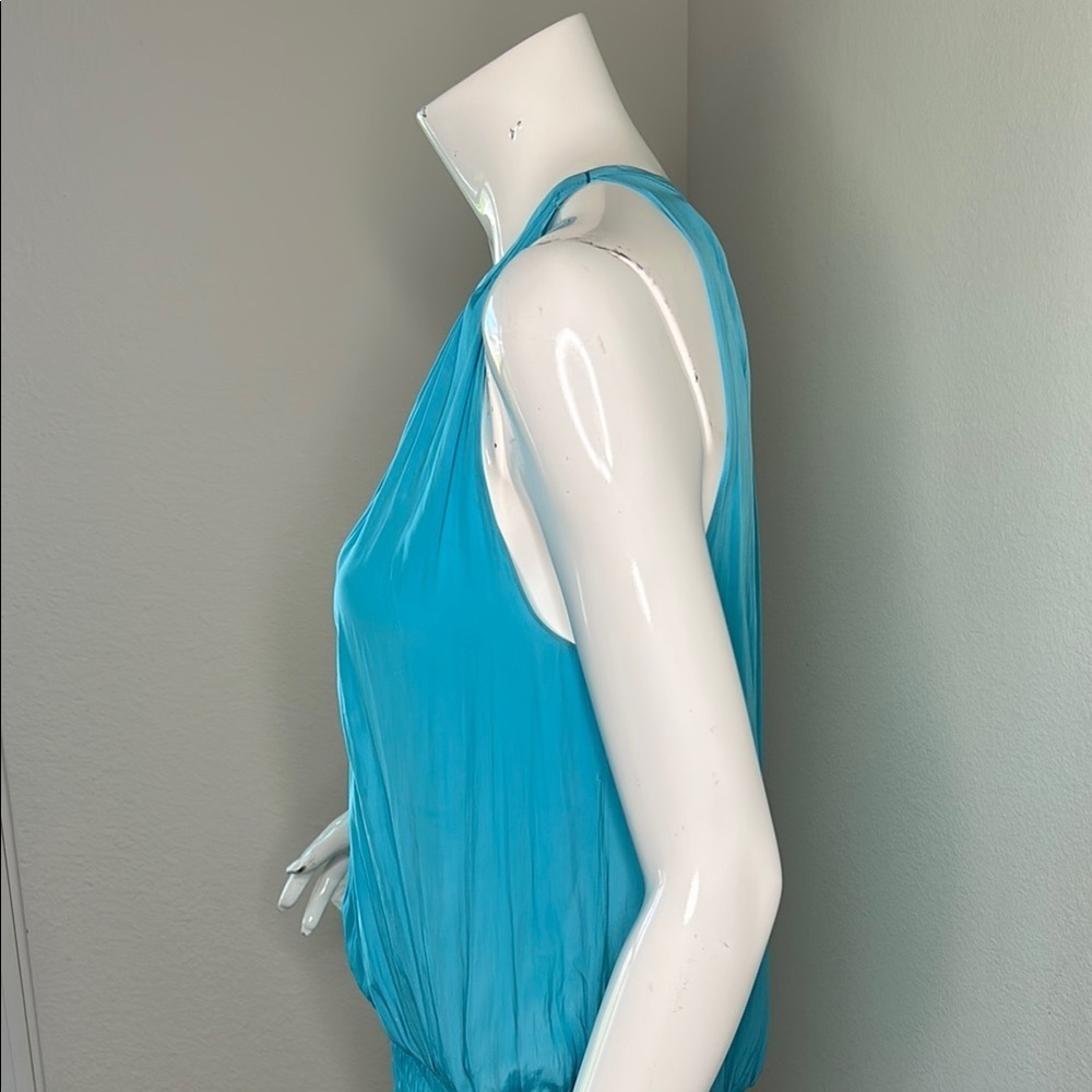 Ramy Brook Summer Sleeveless Turquoise Mini Dress size M - Picture 4 of 10